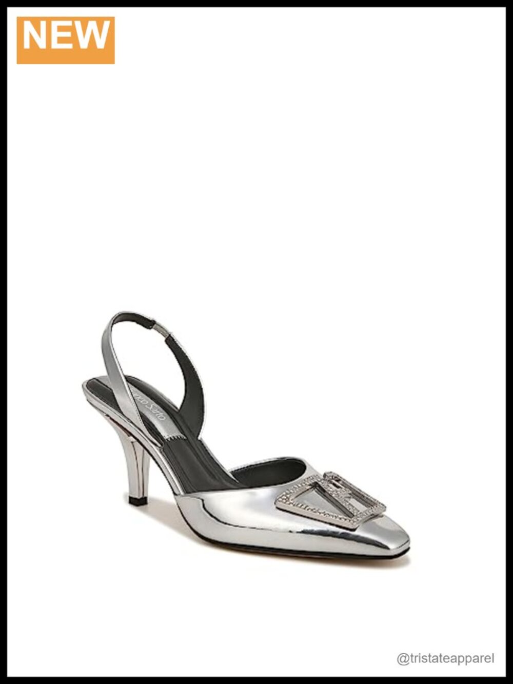 Slingback Pumps Embellished Buckle Formal Party Wedding Shoes